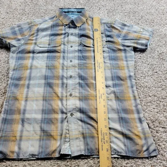 Kuhl Shirt Men’s Small Plaid Short Sleeve Hiking Button Up - Picture 5 of 8